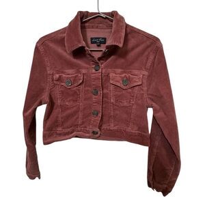 High End Love Tree Corduroy Cropped Retro Trucker Jacket MINTY Women’s S
